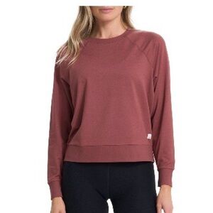 Vuori Long Sleeve Halo Crew Rosewood Heather Small